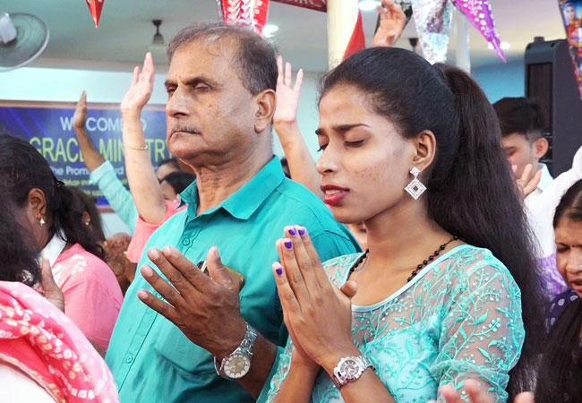 Grace Ministry Celebrates Christmas 2022 with grandeur at Prayer Centre in Valachil, Mangalore on Dec 16, Friday 2020. People from different parts of Karnataka joined the Christmas prayer service in thanking Lord Jesus Christ.